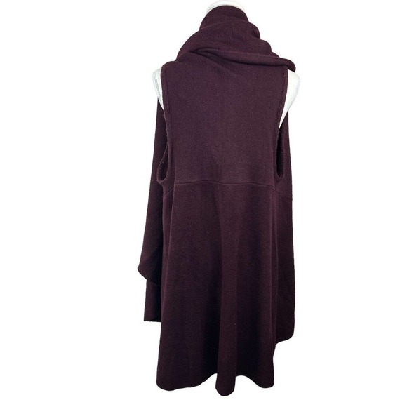 Unbranded Plum Purple Waterfall Shawl Vest Cardigan One Size Reversible - Picture 6 of 14